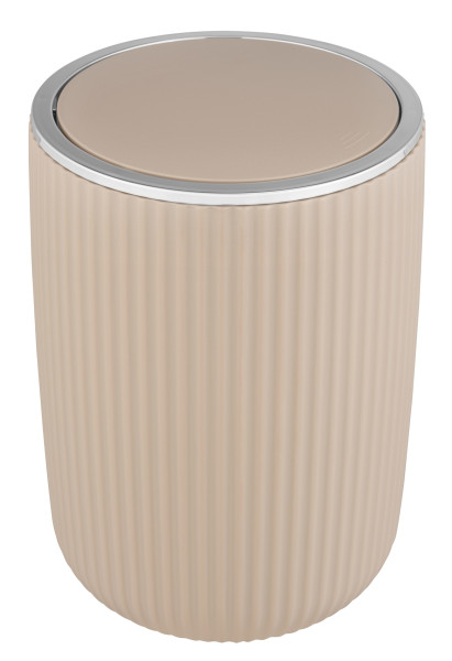 Schwingdeckeleimer AGROPOLI in beige aus Kunststoff