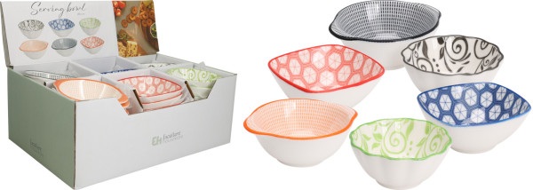 Dipschale MYKONOS in mehrfarbig aus Porzellan