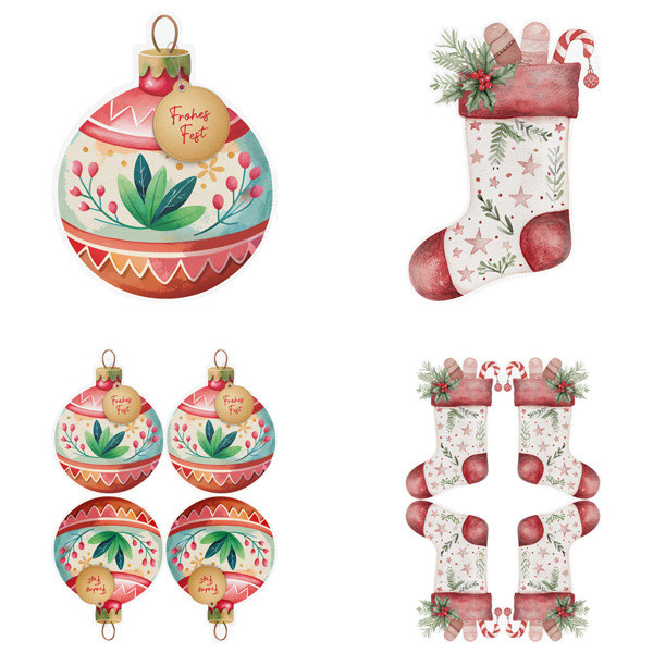 Servietten X-MAS NOSTALGIE in mehrfarbig aus Papier