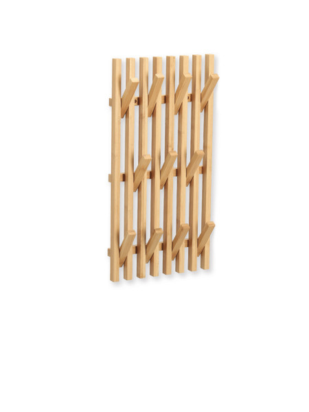 Wandgarderobe STOCKHOLM in natur aus Bambus
