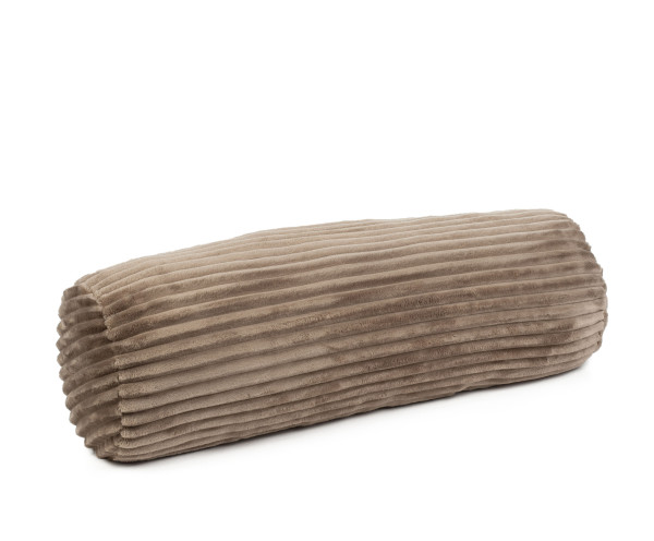 Kissenrolle CORD taupe in taupe aus Polyester