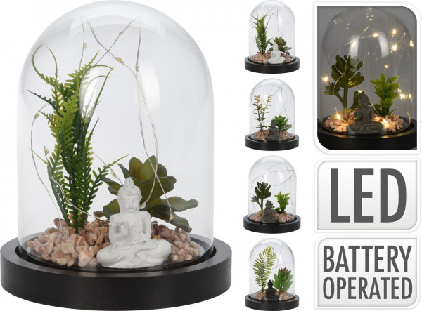 Kunstpflanze LED im Glas