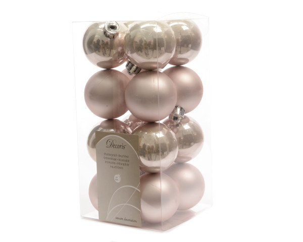 Weihnachtskugel-Set LUXE in rosa aus Kunststoff