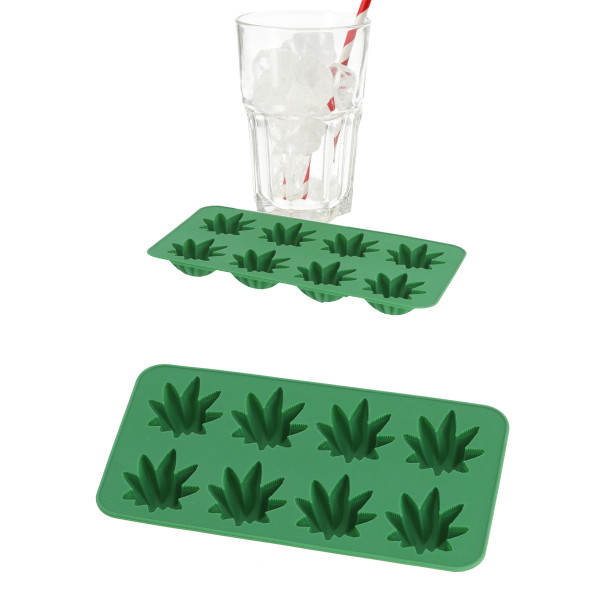 Eiswürfelform CANNABIS in grün aus Silikon