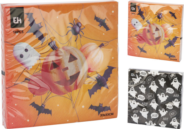 Servietten-Set HALLOWEEN in mehrfarbig aus Papier