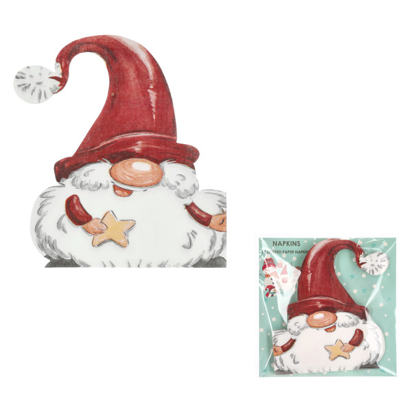 Servietten WICHTEL SILHOUETTE in mehrfarbig aus Papier