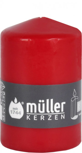 Stumpenkerze RED in rot aus Wachs