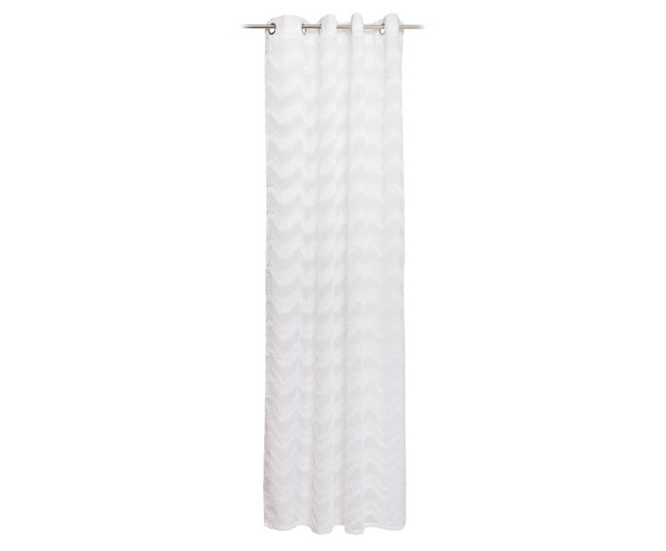 Ösenschal WAVE weiss in weiß aus Polyester