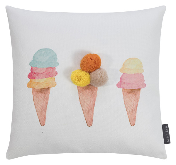 Kissen SUMMERLY Eis in mehrfarbig aus Polyester