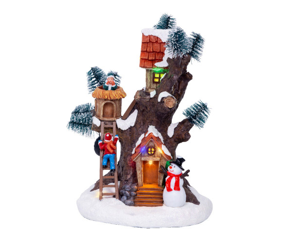 Dekoobjekt LED TREE in mehrfarbig aus Polyresin