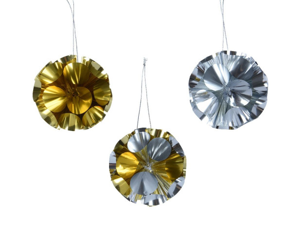 Christbaumschmuck Hänger LAMETTA in mehrfarbig aus Kunststoff