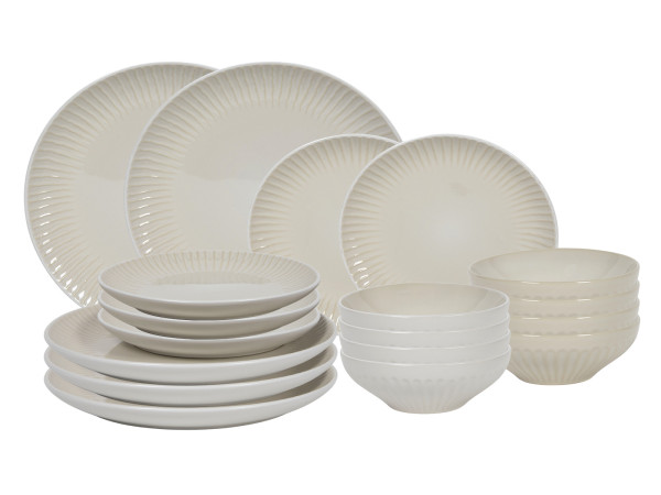 Tafelservice SHINY SAND in sand aus Keramik