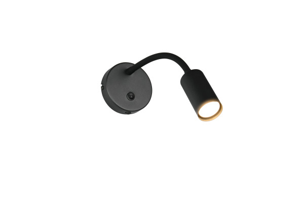 Wandleuchte TARYN schwarz in schwarz aus Metall