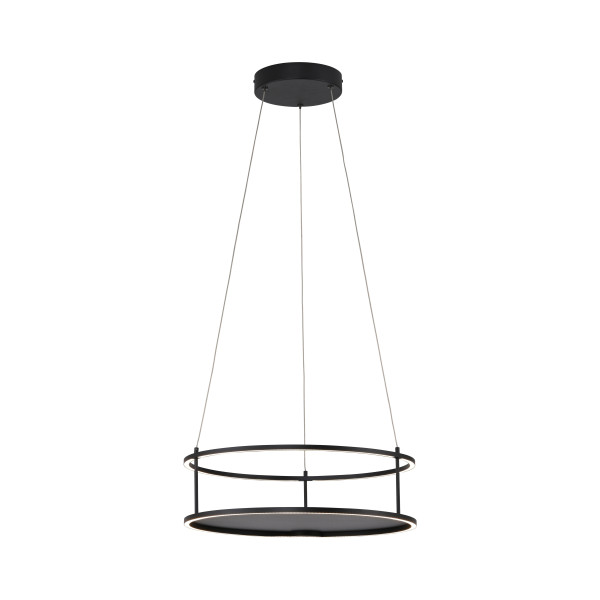 Pendelleuchte LED CONTURA in schwarz aus Materialmix