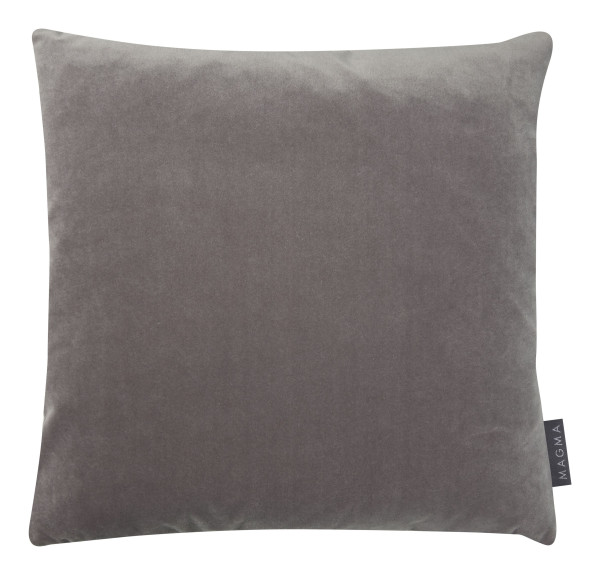 Kissen SAMT grau in grau aus Polyester