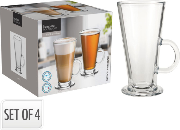 Kaffee-/Teegläser-Set CANELA in transparent aus Glas