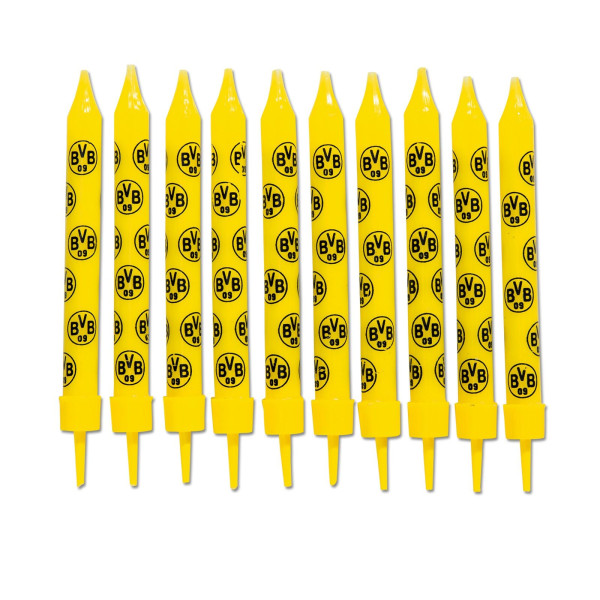 Geburtstagskerzen BVB in mehrfarbig aus Materialmix
