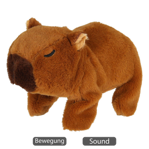Plüschfigur CAPYBARA in braun aus Polyester