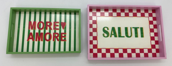 Tablett ITALY in mehrfarbig aus Holz