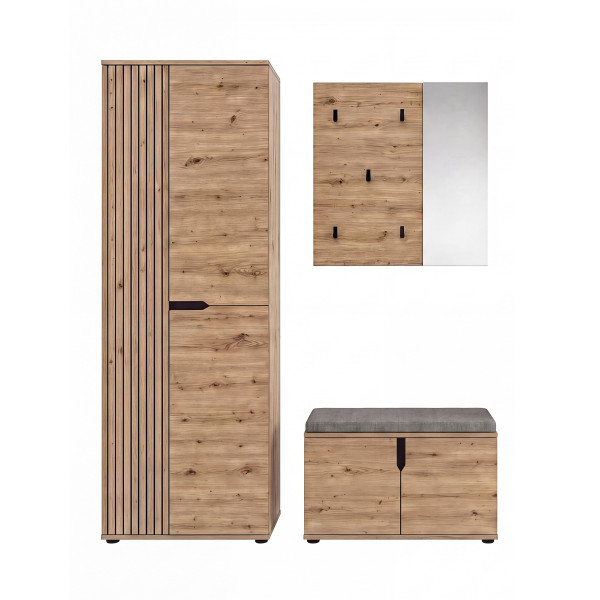 Garderobenset KENO in Eiche aus Holz