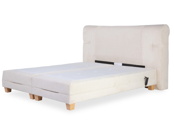 Boxspringbett LIV\\\'IN LUANDA in creme aus Stoff