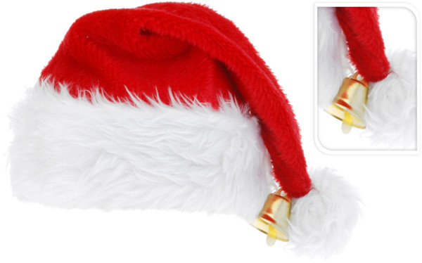 Weihnachtsmütze SANTA in mehrfarbig aus Polyester