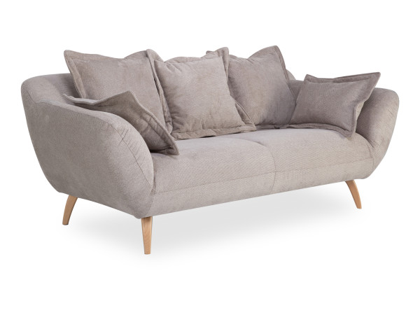 Sofa 2-Sitzer LIVIN PATRAS in trüffel aus Stoff