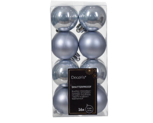 Weihnachtskugel-Set LUXE blau in blau aus Kunststoff