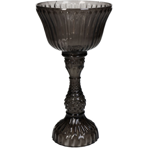 Kerzenhalter CUP in schwarz aus Glas