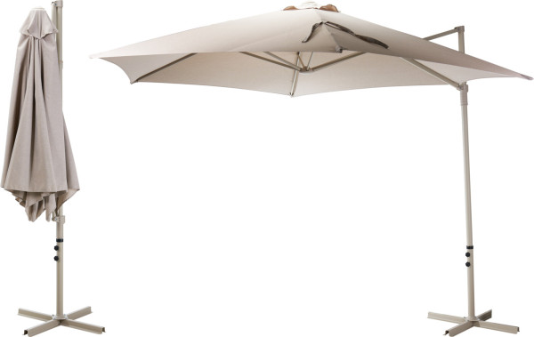 Sonnenschirm YORK in creme aus Materialmix