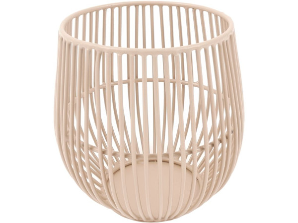 Windlicht DANY taupe in taupe aus Eisen