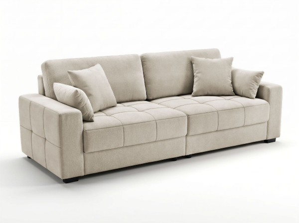 Schlafsofa SYLPHINA in creme aus Stoff