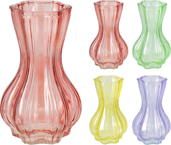 Vase POPPY in mehrfarbig aus Glas