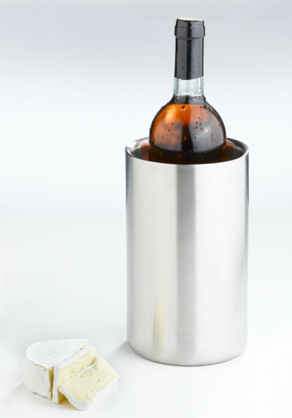 Flaschenkühler BONGUSTO in silberfarben aus Edelstahl