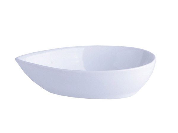 Dipschale DROP in weiß aus Porzellan