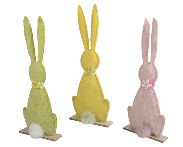 Dekofigur COLORFUL BUNNY in mehrfarbig aus Polyester