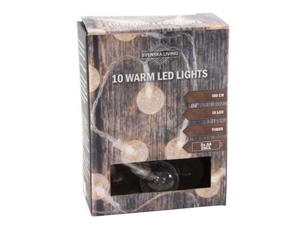 Lichterkette LED BALLS in transparent aus Kunststoff