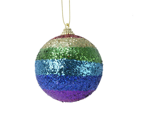 Weihnachtskugel FOAM GLITTER in mehrfarbig aus Kunststoff