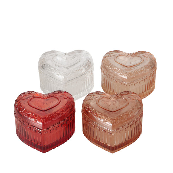 Glasdose ROMANCE in mehrfarbig aus Glas