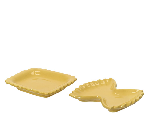 Teller PASTA in gelb aus Dolomit