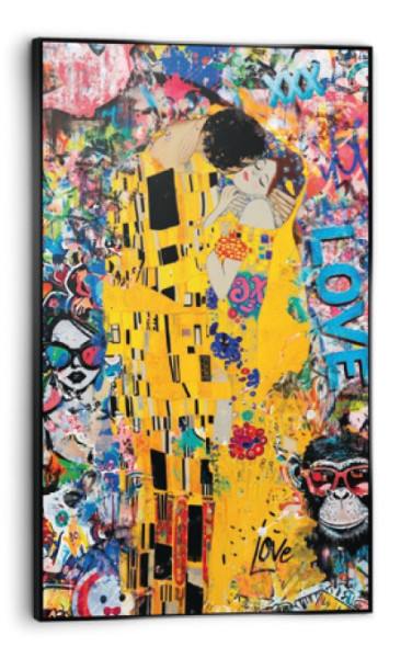 Bild THE MODERN KISS in mehrfarbig aus Materialmix