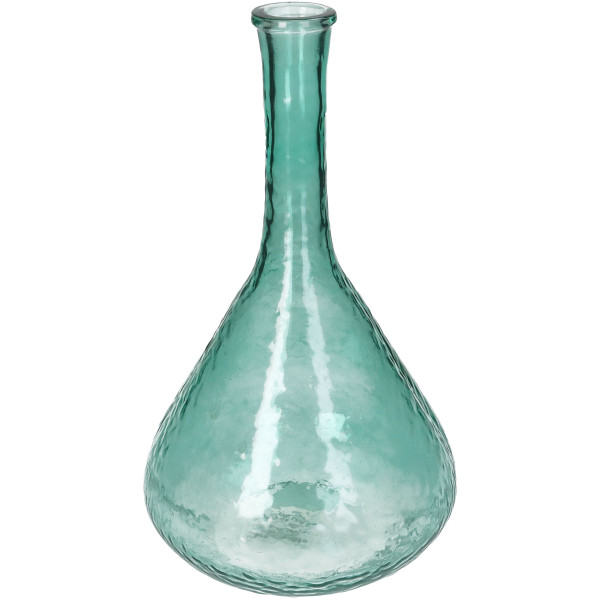 Vase RECYCLED petrol in petrol aus Glas