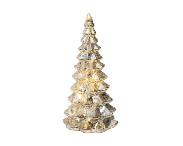 Dekoobjekt LED BAUM silber in silberfarben aus Glas