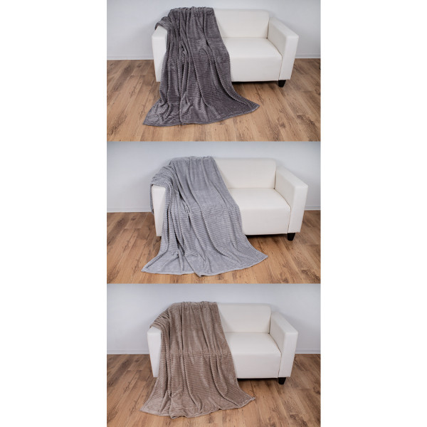 Decke FLANELL CORD in mehrfarbig aus Polyester