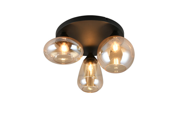 Deckenleuchte LUMINA in schwarz aus Materialmix