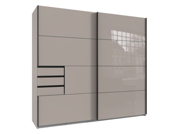 Kleiderschrank SABUR in grau aus Dekor