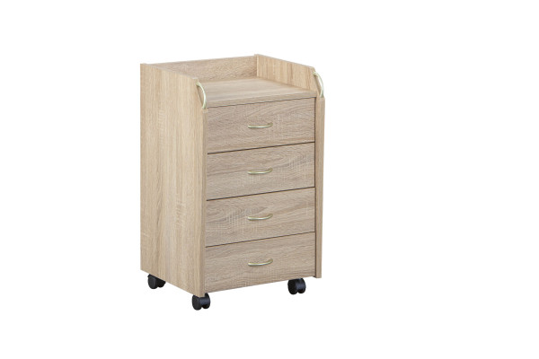 Rollcontainer NOVI in natur aus Holz
