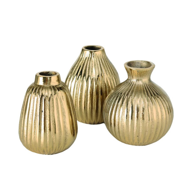 Vase ESKO in goldfarben aus Aluminium