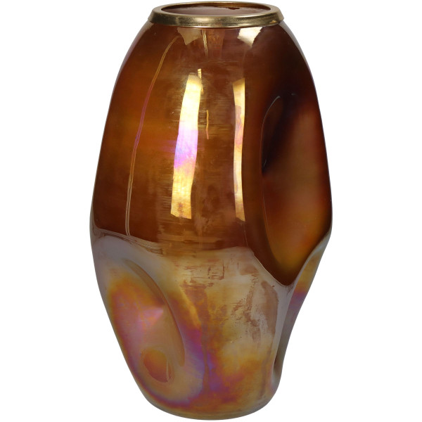 Vase DENT caramel in Caramel aus Glas