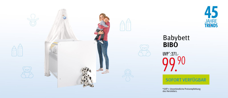 Babybett BIBO, UVP: 271€, 99.90€, Sofort Verfügbar